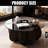 31.5" Round Glass Coffee Table For Living Room Mid Century Modern Coffee Table Unique Circle Center Table With Wood Base, Cocktail Table For Small Space Home Office.-1117652751