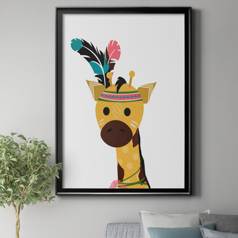 Art encadré Emilio Giraffe, Noir, H 22,5 po x l 30,5 po x P 1,5 po