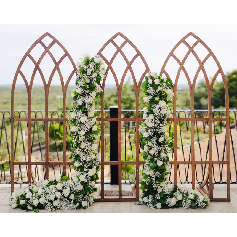 7ft Wedding Arch Window Wood