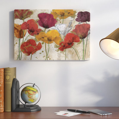 «Happy Flowers» par Katrina Craven, reproduction sur toile tendue