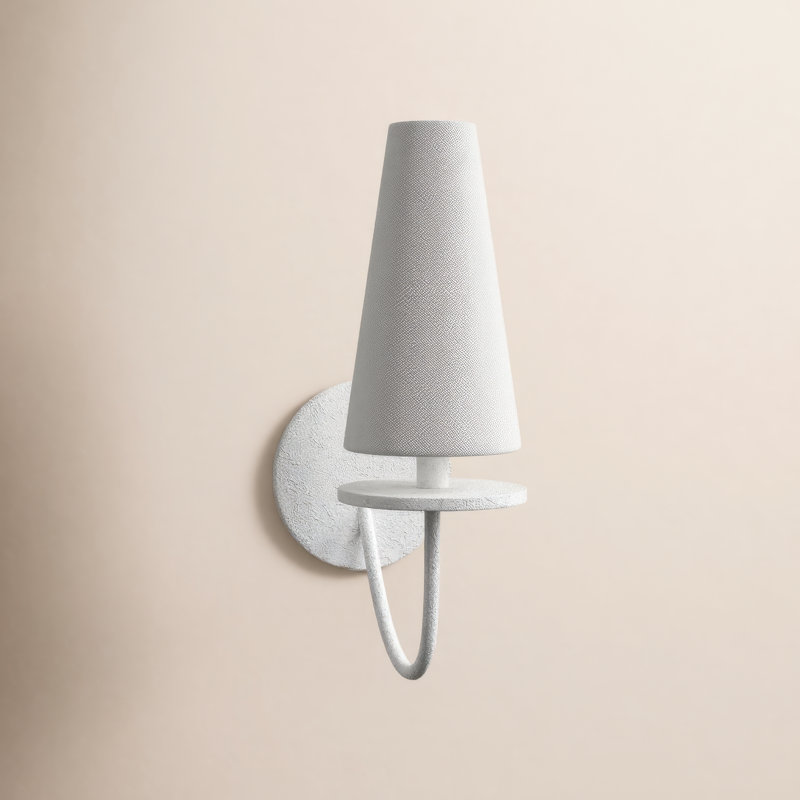 Walling Armed Sconce, Gesso White