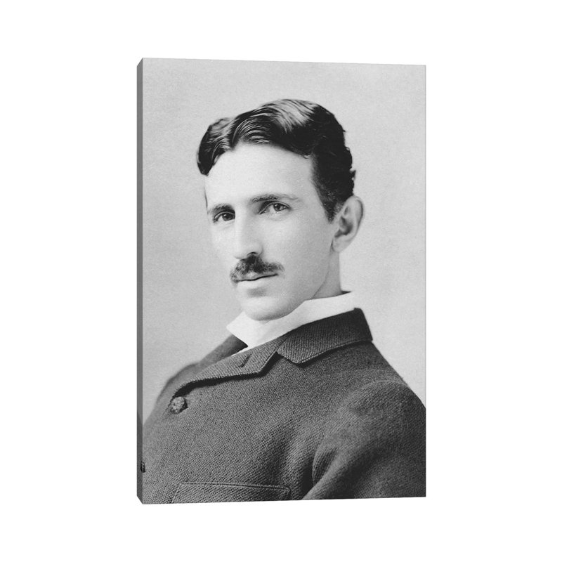 Inventor And Scientist Nikola Tesla Circa 1890 by Stocktrek Images - Wrapped Canvas Print