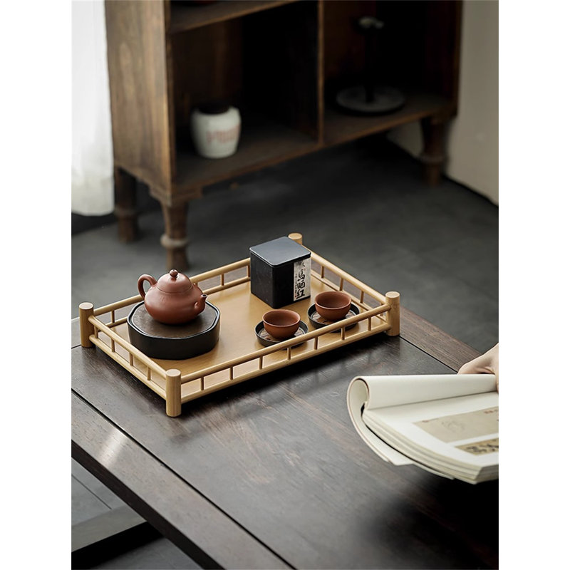 Atila Bamboo Tray, 1.97" H x 7.48" W x 12.32" D