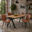 Ensemble de table et chaises de salle à manger modernes de 160 cm pour 4 personnes, table de cuisine rectangulaire en bois veiné avec chaises rembourrées en PU-1919980008-1919980013