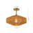 1-light Boho Woven Geometric Semi-flush Mount 