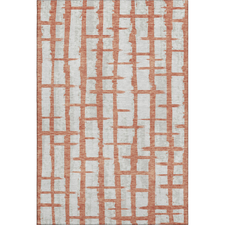 Premium Machine Washable Prisco Coral Rug