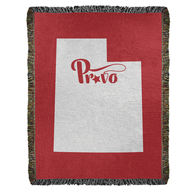 Jeté en coton tissé provo utah, l 37 po x L 52 po, Rouge