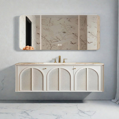 French retro style rest room bathroom cabinet