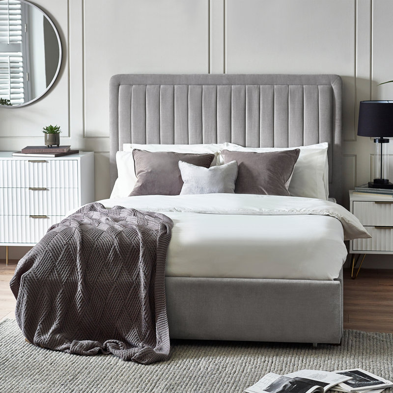 Aundreah Upholstered Bed, Double - 135 x 190 cm
