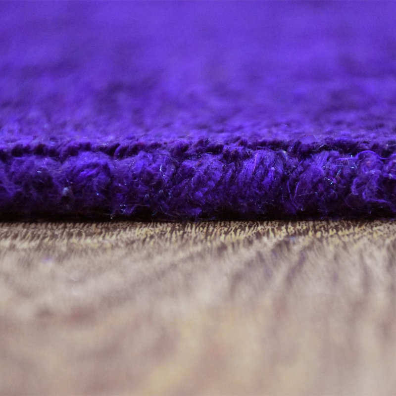 Bibica HAND KNOTTED LOOM SILK ECO-FRIENDLY AREA RUGS - Runner | Purple Color | Solid Design | Area Rugs for living room, Bedroom