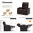 Power Reclining Home Theater Seating with Adjustable Headrest & Lumbar Support-1841017501