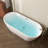 FerdY Bali 67" Freestanding Bathtub, Gracefully Shaped Soaking tub, Glossy White, cUPC Certified, Chrome Drain & Classic Slooted Overflow Assembly Included-122743619-105252179