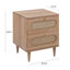 48cm W Solid + Manufactured Wood Bedside Table