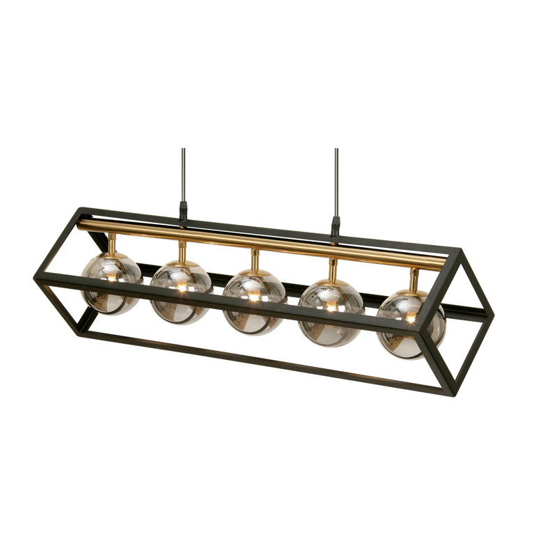 Artie 5 - Light Black Square/Rectangle Pendant
