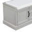 Banc de rangement avec 2 tiroirs et 2 armoires, banc à chaussures avec coussin amovible pour le salon, vestibule (gris délavé)-130150987