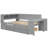 Full Size Daybed With Storage Shelves,Drawers,Trundle,Charging Station,LED Light,Desk And Cabinet,Gray