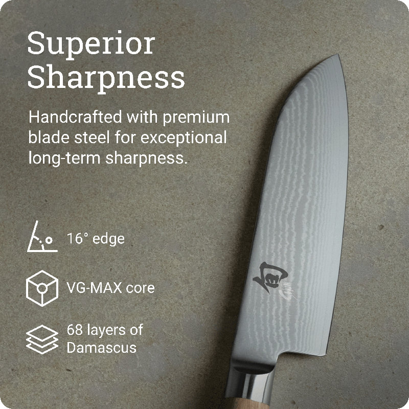 Classic Santoku Knife, 9.5", 5.5"