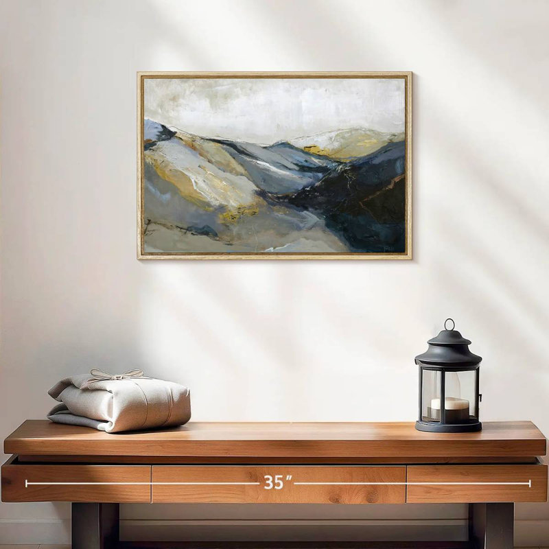 Out Line II, Floating Frame Natural Wood, 19" X 13"