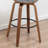 Devlin Linen Fabric Upholstered Swivel Mid-Century Stool-674628397