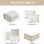 Ensemble d'édredon en jacquard beige 7 pièces Ilaria-117789323-118435065