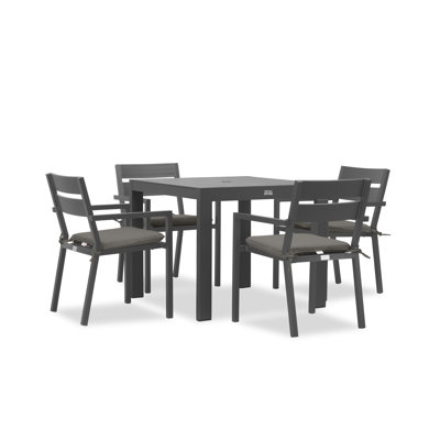 Eartha 4 - Person Patio Dining Set with Square Table , Cushions Included