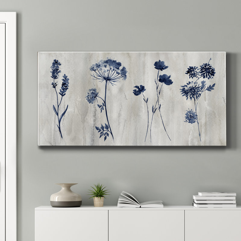Indigo Row - reproduction sur toile tendue, H 40 po x l 20 po x P 1,5 po