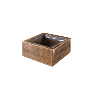 Serene Spaces Living Barklyn Square Planter Box, 7.9” Square & 3.5” Tall