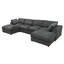 Corduroy U-Shaped Sectional-115253206