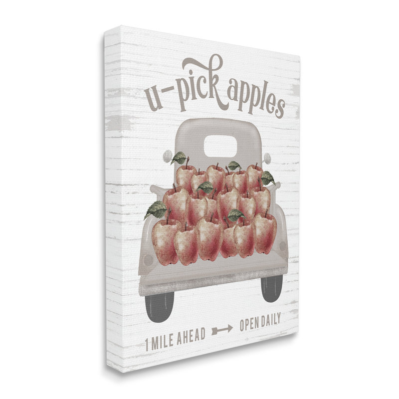 U-Pick Apples, Toile tendue, H 48 po x l 36 po x P 1,5 po