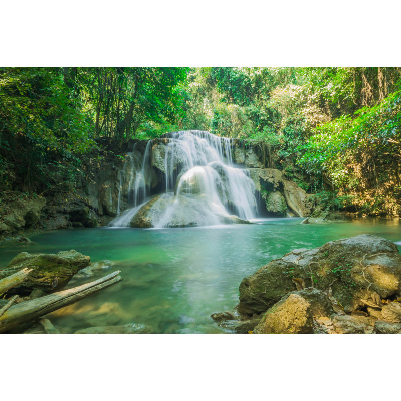 «Wodehouse Waterfall In The Forest» sur toile, H 8 po x l 12 po x P 1,25 po