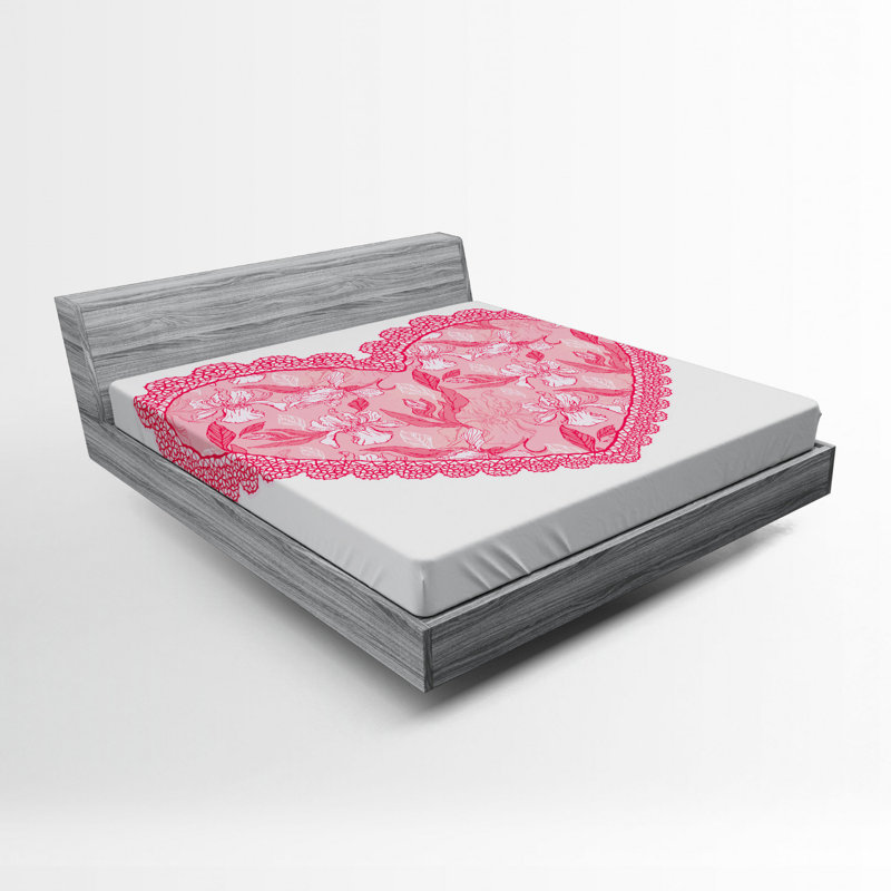 Microfiber Patterned Fitted Sheet, Queen Fitted Sheet