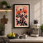 Orange Blooms in Black Botanical - Wrapped Canvas-2022278851-2022278877