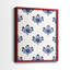 Motif de fleurs indigo I - impression encadrée de qualité supérieure - prêt à être accroché - aucun clou requis - aucun clou requis-1775797270-1775797268
