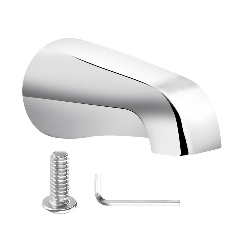 SUPPLYGIANT Tub Spout 1/2" FIP Nose Thread Non Diverter Slip On Bathtub Faucet Chrome Plated Finish, Non Diverter