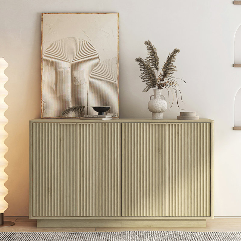 Modern Buffet Cabinet With Storage, Wood