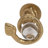 Modern Snake Figurine Sculpture for Home Decor - Decorative Object with Orb Accent Statue Ideal Decoration for Living Room - 7", Gold & Metallic