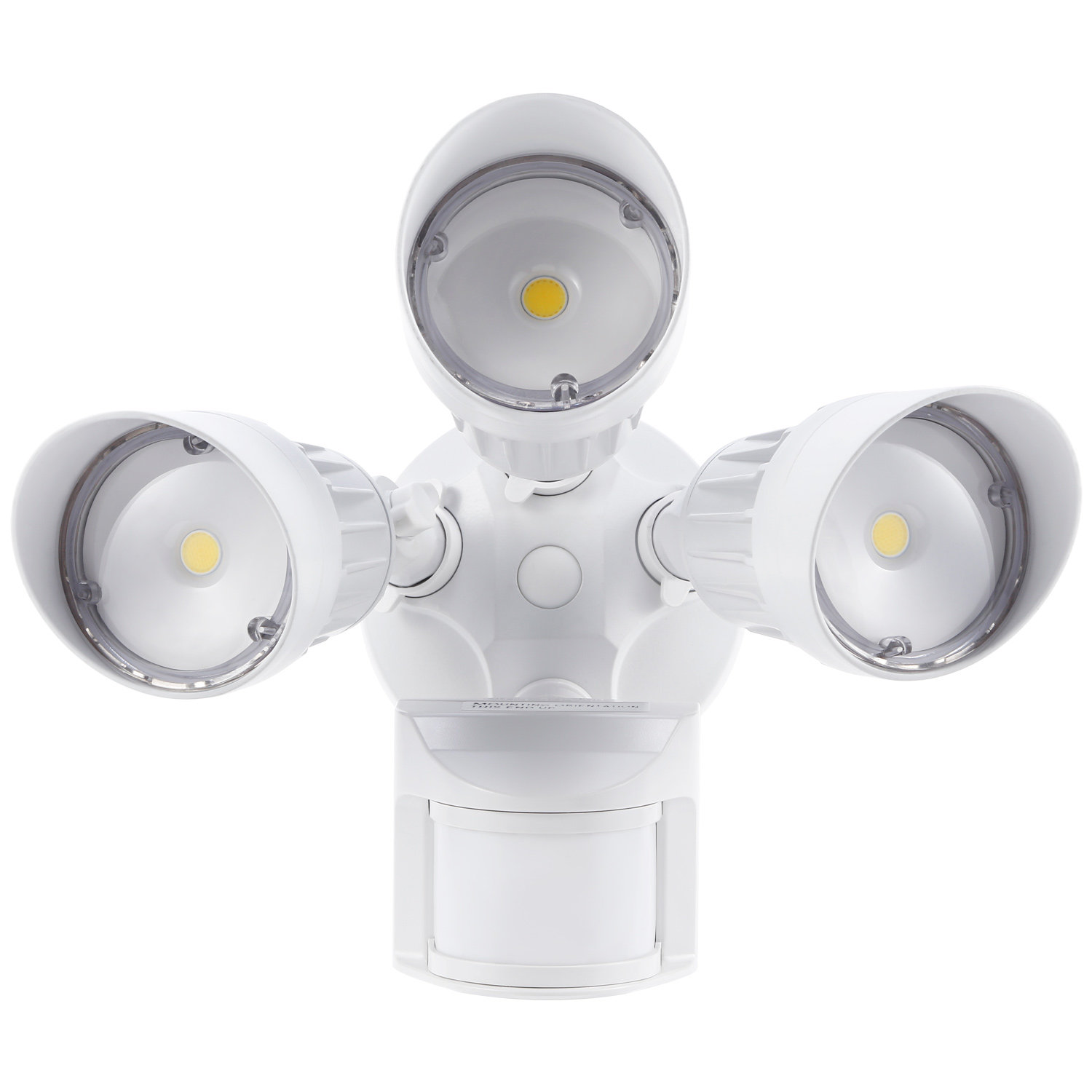 veltalende Kor Monograph LEONLITE LED Security Lights Motion Sensor, Adjustable 3 Heads Outdoor  Flood Light. 30W(180W Equiv.), 3000K Warm White | Wayfair