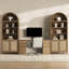 84.25''H Rattan Arched Bookcase With Adjustable Shelf-625090049