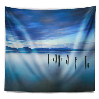 Tapisserie bleu ciel en mer bleu seascape