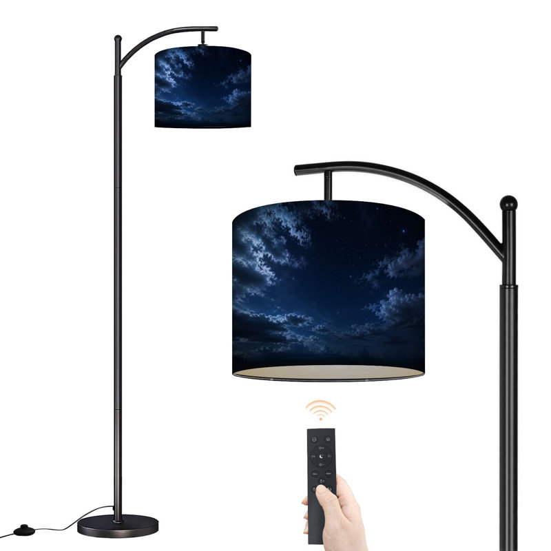 Lampe sur pied à arc avec abat-jour réglable Night Starry Sky Lamp Lamping