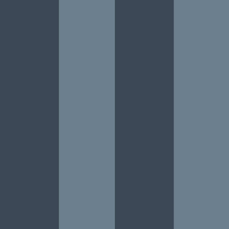 Tarn Wide Stripe Wallpaper, Dark Blue