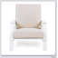 Chaise longue de patio, fauteuil club d'extérieur en bois d'acacia durable et coussins résistants aux intempéries pour une assise confortable