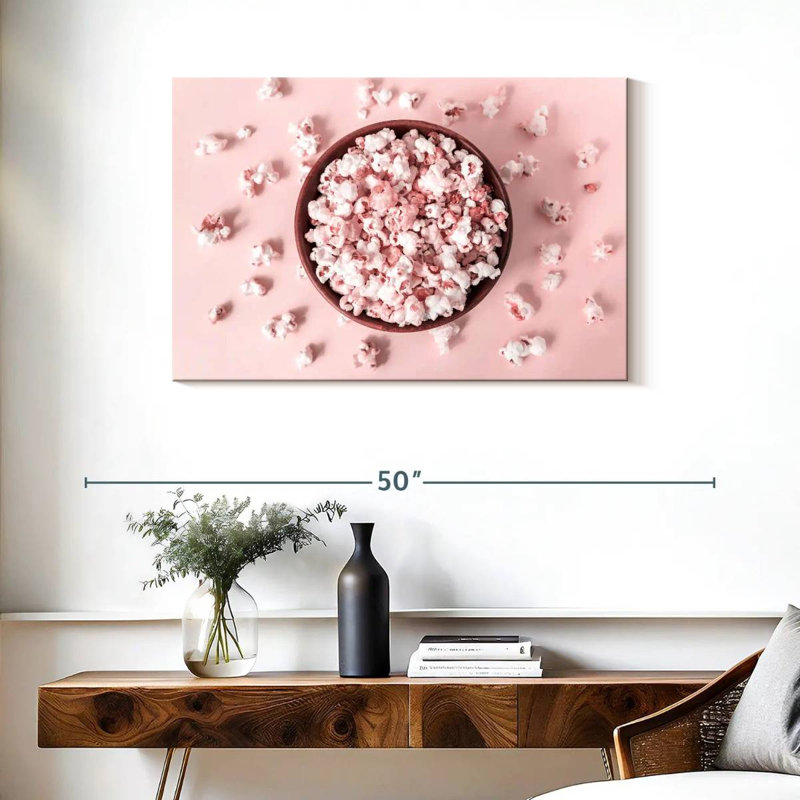 Maïs soufflé rose Yarlin, H 24 po x l 36 po