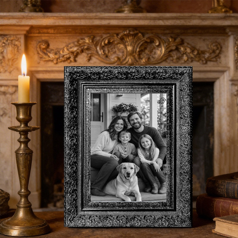 Cadre photo de bureau 1 pièce 5 "x 7" noir pour cadeaux de Noël, Black, 1, 5 po x 7 po