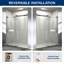 56"-60" W x 76" H Frameless Shower Door Soft-closing Single Sliding Tempered Glass with Explosion-proof Coating, Brushed Nickel-106231697