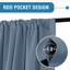 Ensemble de 2 rideaux occultant 100% pour chambre à coucher, demi-rideaux pour la cuisine, rideaux d'intimité écoénergétiques pour stores de salle de bain-1144044361-1144044346