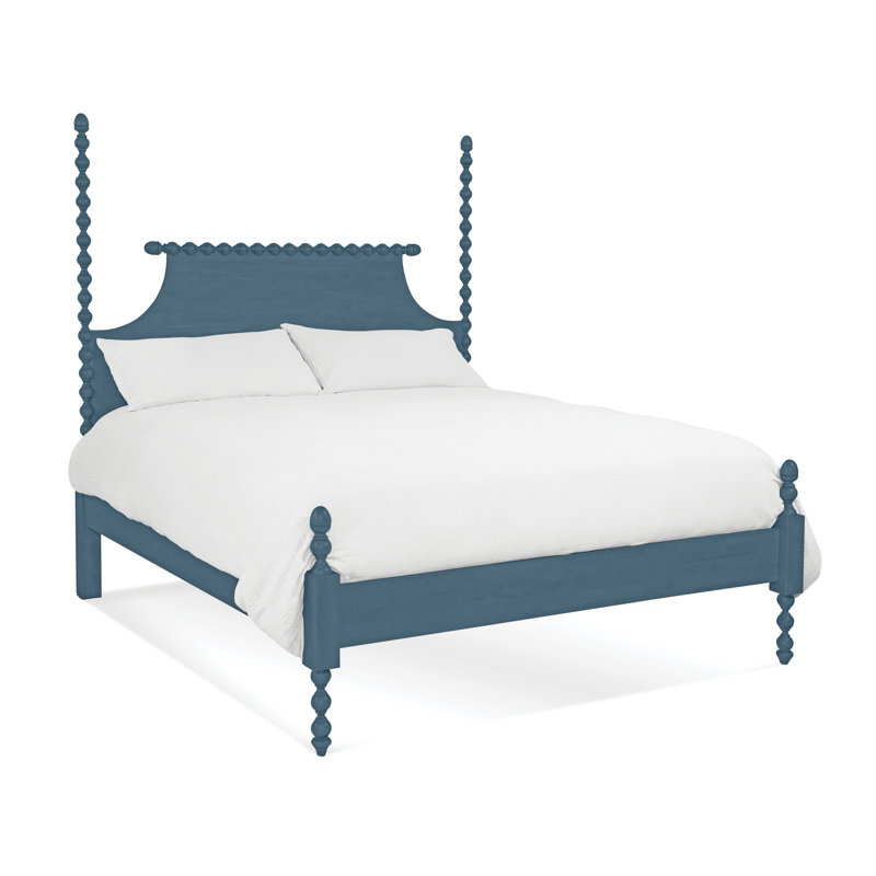 Mary Spindle Four Post Bed, Ocean, King