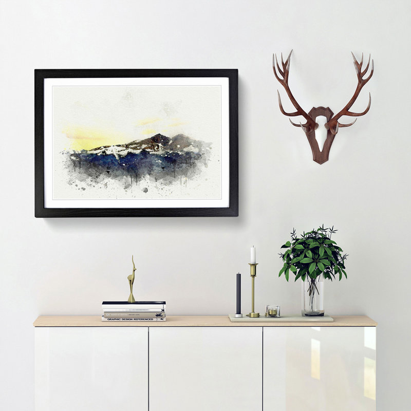 Rocky Mountains in Colorado in Abstract - Picture Frame Graphic Art Print, 40cm H x 60cm W x 2cm D, Black