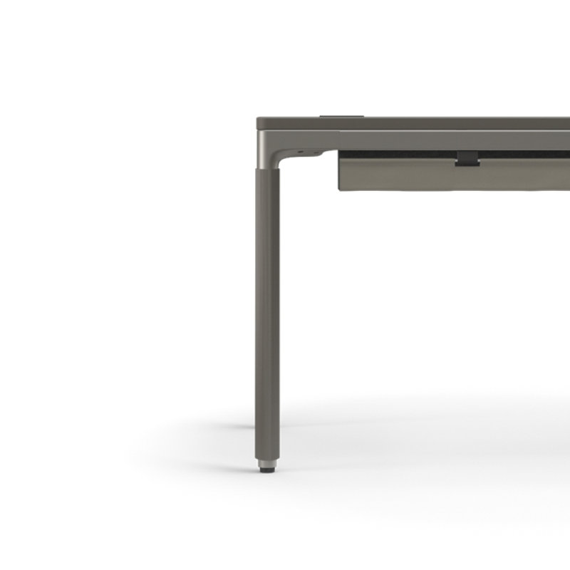 eFloat Quattro Executive Desk, 26.45" H x 58" W x 23" D, Gray/Gray