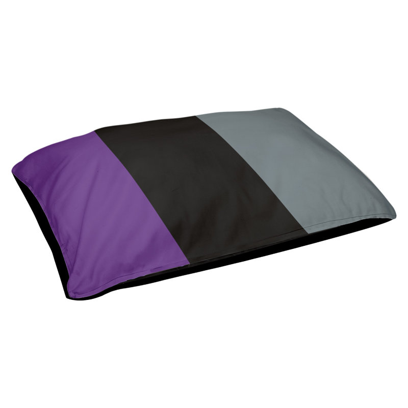 Coussin Designer, Moyen (L 30 po x l 40 po), Mauve / noir / gris ardoise